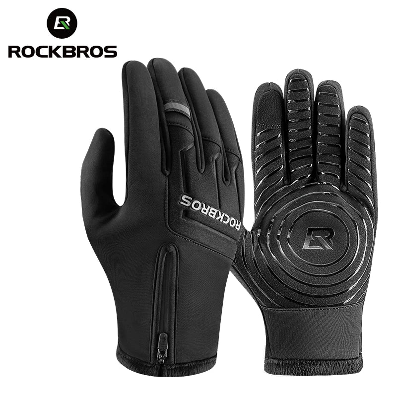 ROCKBROS Winter Gloves for Outdoor Cold Weather Custom Winter Gloves With Logo Anti Slip Bicycle Cycling Gloves