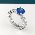 Fine Couple Ring CZ Sapphire Diamond Cutting Fashion S925 Silver Ring Beautiful Zircon Ring
