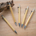 Hot Sale Eco-Friendly Custom Logo Hotel Bamboo Pen Wood Body Metal Material 1.0mm Writing Width Novelty Custom Ballpoint Gift