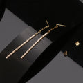 RINNTIN SE110 Women's 925 Sterling Silver Earrings 14K Gold Plated Cubic Zircon CZ Wholesale Jewelry Stud Drop Studs