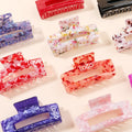 Mi Dairy 10.2cm Square Large Acetate Hair Claw Clip Tortoise Shell Strong Hold Hair Jaw Clips Accessories for Thick Hair 880046