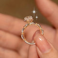 Factory Wholesale Fashion Romantic Moissanite Diamond Ring Pure Silver Proposal Wedding Platinum Diamond Ring for Girlfriend