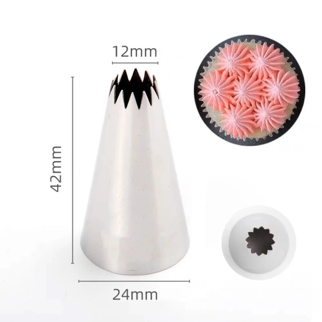 12 Tooth Flower Icing Piping Nozzles Cream 863 Baking Pastry Cake Tip Decorating Tool Stainless Steel Nozzle Baking Tool