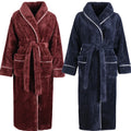 Luxury Bathrobe Set Customize Hotel Spa Bath Robe for Men Women Thick Fleece Shu Velvet Bathrobe with Trim