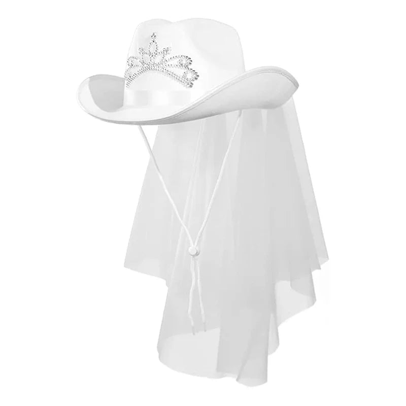 Elegant Bride Sun Protection Wedding Party Jazz Hat Veil Shoulder Strap White for Valentine's Day Ramadan Thanksgiving
