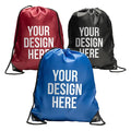 Wholesale Custom Printed Logo 30*45cm Polyester Nylon Drawstring Bag Hot Sale Waterproof Sport Drawstring Backpack for Outdoor