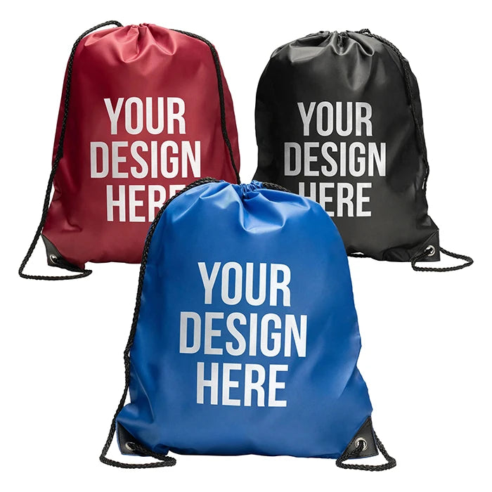 Wholesale Custom Printed Logo 30*45cm Polyester Nylon Drawstring Bag Hot Sale Waterproof Sport Drawstring Backpack for Outdoor