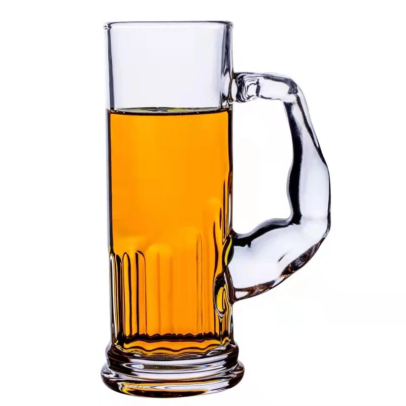 Personalized Custom Thickened Glass Beer Mug Large-capacity Hero Beer Glass Hercules Wine Glass