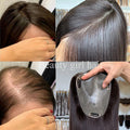 Flat Top 100% Human Hair Glueable Toupee for Women Pu Base Topper for Hair Loss Lady Thin Skin Women Toupee