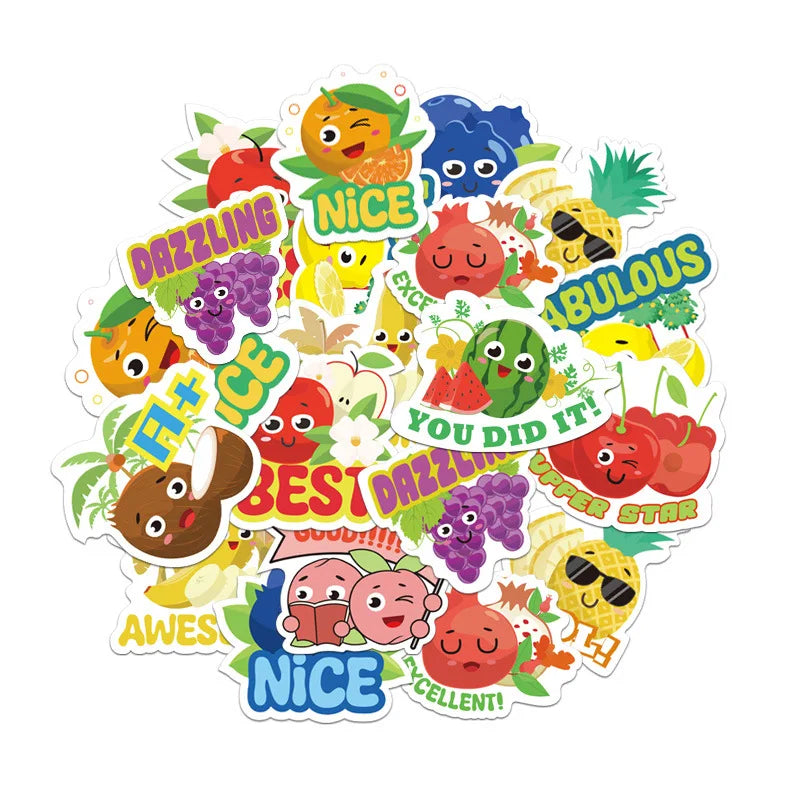 12 Design 48 Pcs Fruit Flavour Adhesive Lasting Fragrance Scratch and Sniff Sticker MegaBDM