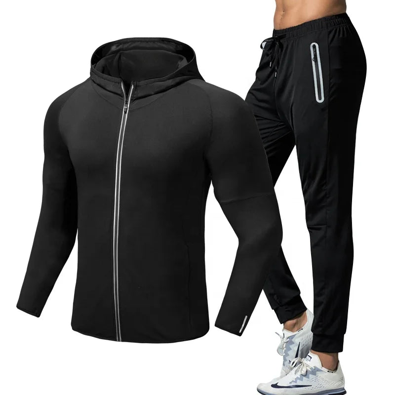 Dry Fit Blank Men Gym Fitness Clothing Slim Fit Sport Wear Running Sports Tracksuit