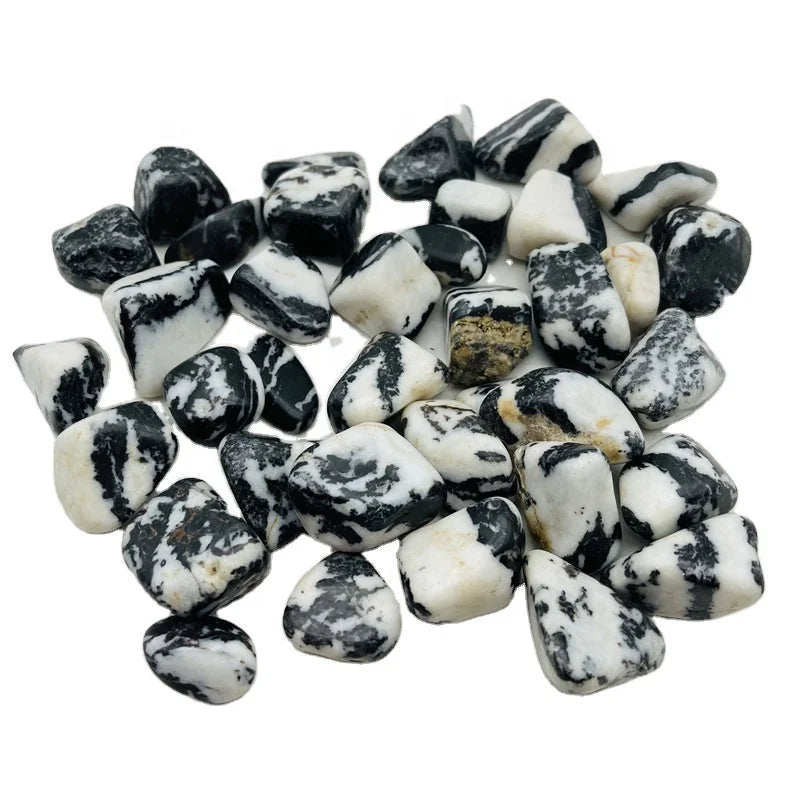 Wholesale crystal stone pebble Zebras Jasper tumbled stones