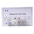 12pcs Stainless Steel Magnetic Crystal Fa Ke Ear Stud Earrings Nose Lip Ring Clip on CZ for Women Men Non Piercing Jewelry Set
