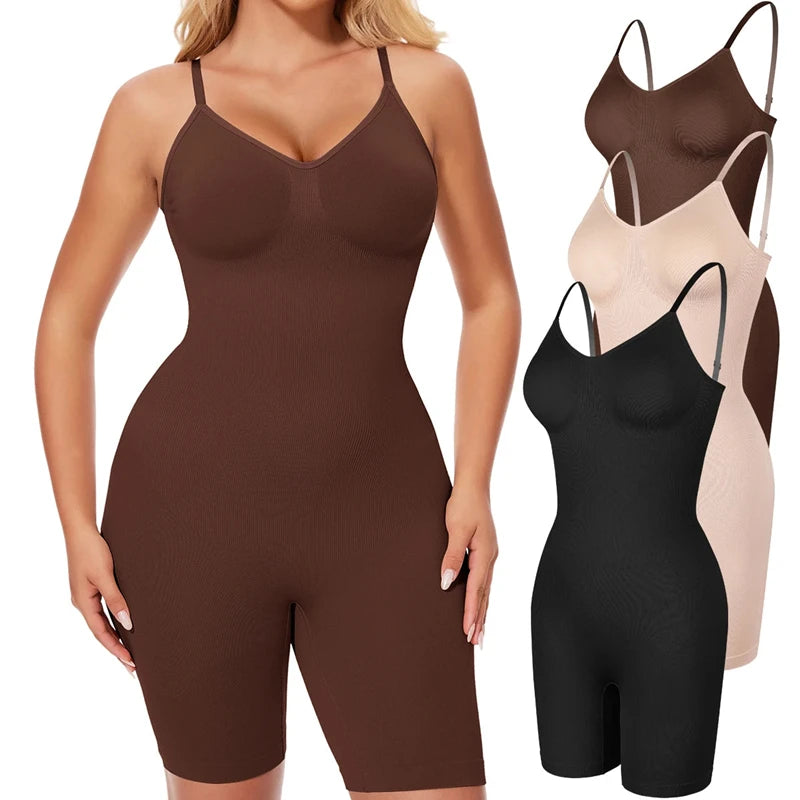 Women Open Creotch Tummy Control Padded Bra Bodysuit Body Shaper Underwear Butt Lifter Full Body Panties