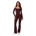 Long Sleeved Yoga Jumpsuit Fitness Workout One Piece Workout Rompers Women Yoga Jumpsuit