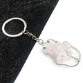 Diy Good Price Tree Pendant hand wound silk key chain palm fortune Tree key chain Clear Quartz fortune Tree key chain crystals wholesale bulk