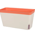 Novelty Flower Tree Grow Pot Rectangular Macetas Orange Indoor Planter Pot for Home Decoration and Bonsai(PQ3-3)
