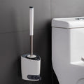TPR Silicone Round Scrub Toilet Brush with Holder Bathroom Cleaner Soft Plastic 1pc/Inner Box 2pcs Hand 2pcs Hand