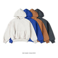 Men's Casual Boxyfit Hoodie Custom Logo Cotton Heavy Weight 500gsm 600gsm Fleece Dropped Shoulder Streetwear for Autumn