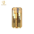 D-Champagne Faceted Pixel Cut Gemstone Pixel Cubic Zirconia Champagne Colored CZ Gems for Jewelry