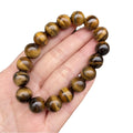 100% Natural Brown Tiger's Eye Stone Bracelet Yoga Healing Jewelry for Men and Women for Gift or Engagement