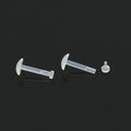 Clear Round Star Moon Taper Heart-Shaped Nose Ring Women & Men's PP Pierced Nose Jewelry Accessory with Cap for Weddings Gifts