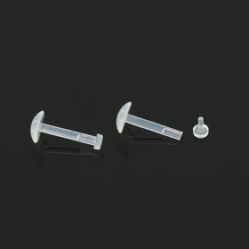 Clear Round Star Moon Taper Heart-Shaped Nose Ring Women & Men's PP Pierced Nose Jewelry Accessory with Cap for Weddings Gifts