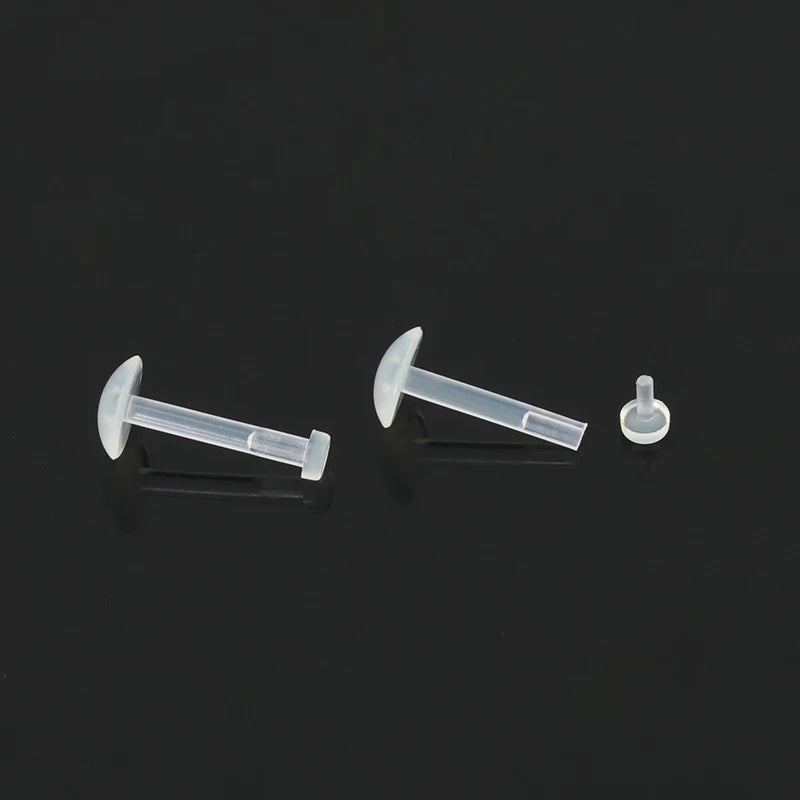 Clear Round Star Moon Taper Heart-Shaped Nose Ring Women & Men's PP Pierced Nose Jewelry Accessory with Cap for Weddings Gifts
