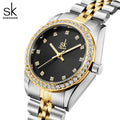 SHENGKE SK Factory K0156L Stainless Steel Alloy Quartz Watch SEIKO Movement Customizable Logo Rhinestone 3BAR Water Resistant