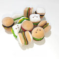 Pet Gnawing Toys Grinding Teeth Cleaning Dog Toys High and Boring Training Vocal Plush Burger Toys