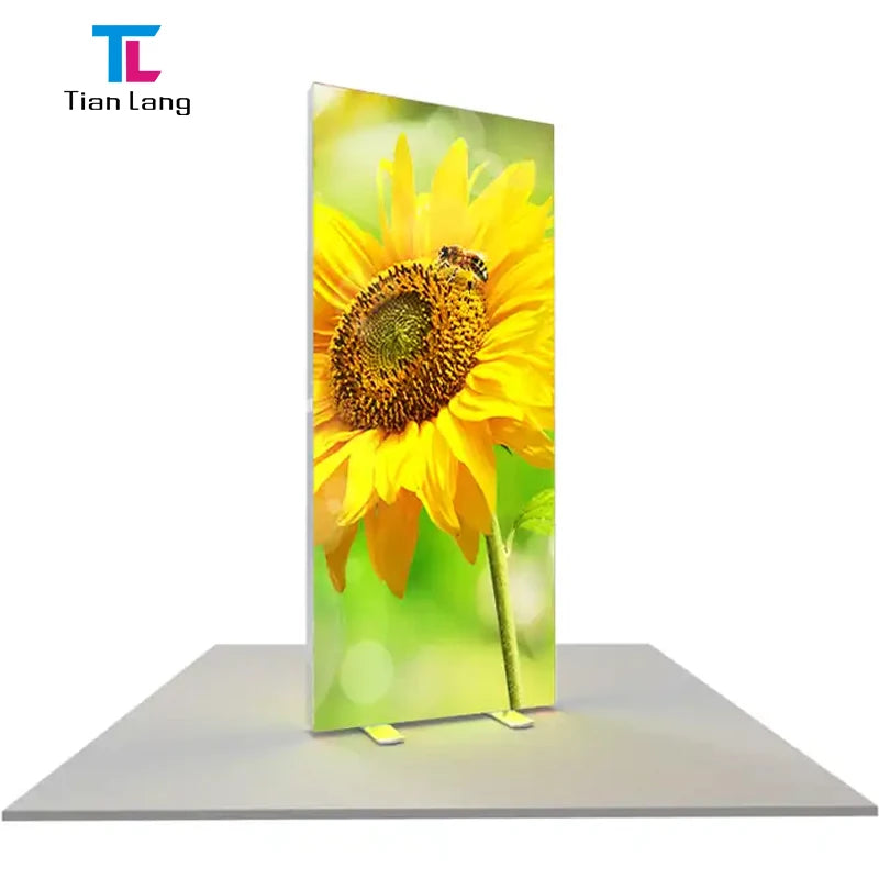TianLang Trade Show Equipment Pop-up LED Foldable Light Box with Tension Fabric Backdrop Tradeshow Exhibition Booth Display