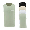 Custom logo Fitness Bodybuilding O Neck Workout Compression Sport Muscle Sleeveless T Shirt Men Tank Top for Gym