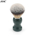 Professional Men Shaving Brush 24mm Synthetic Hair Shave Tool with Hard Green Wood Handle Travel Shave Brush Shaving Cream Brush