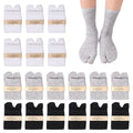 Wholesale Black White Grey 2 Toe Split Toe Crew Socks Women Men Japanese Tabi Flip Flops Socks