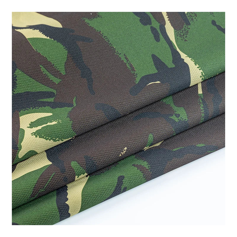 Camouflage Printed Casual Knit Mesh Fabric DPM 100%Poly Bird Eye Bonding Fleece Heavyweight Garment for Girls Outdoor Jackets