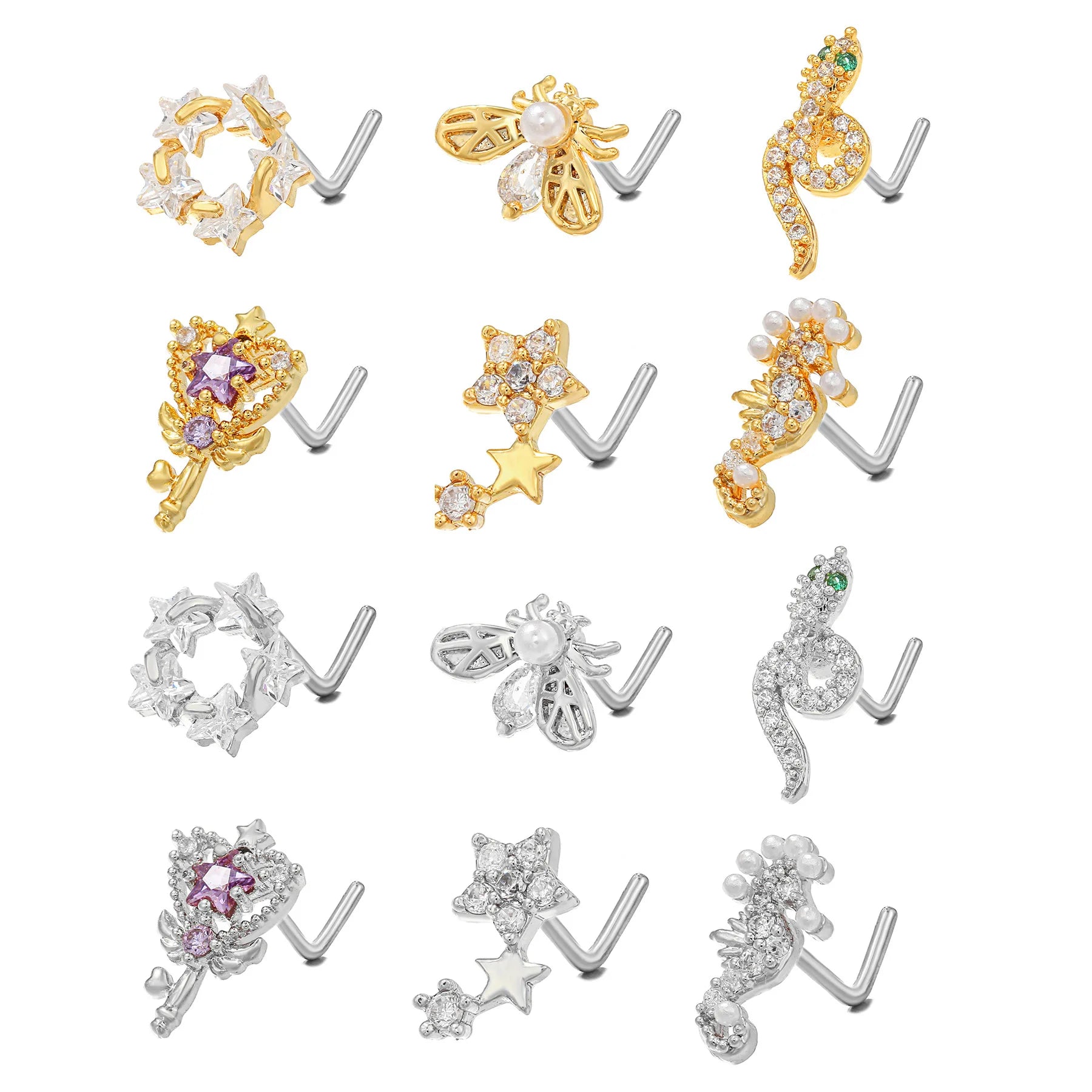 Gaby Surgical Steel Piercing Nose Piercing Stainless Steel Nose Rings for Women Wholesale Nose Studs Body Piercing Jewelry