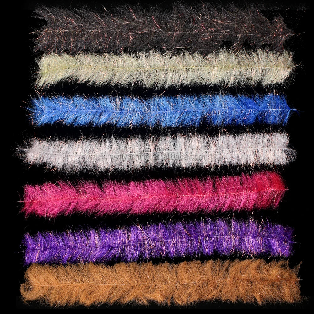 Wholesale Flash Fly Tying Material Streamer Dubbing Brush and Minnow Head Brush Trout Saltwater Fishing Lures for River and Lake