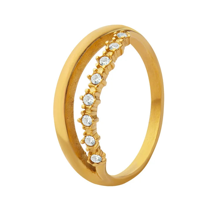 New Design  Winter Luxury Designer Creative Unique Zircon Diamond Inlaid Ring for Women Wholesale Custom New Style Fashion Rings