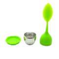 Extra Fine Mesh Tea Infuser with Drip Tray Stainless Steel Fine Mesh Tea Cup with BPA-Free Silicone Lid Leaf Shape