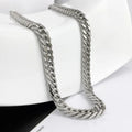 7mm Stainless Steel High Quality Cuban Link Chain Necklace Hip Hop Fashion Chain Necklace