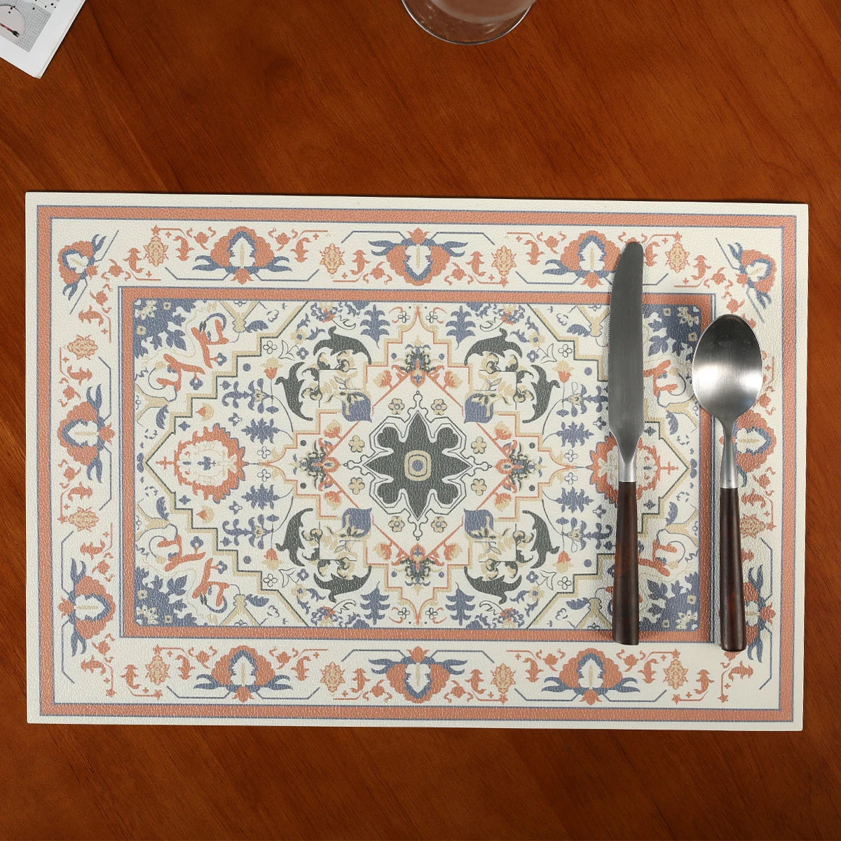 Tabletex Factory Custom Unique Decorative Dining Table Placemats Reusable Modern Luxury Faux Leather Placemat