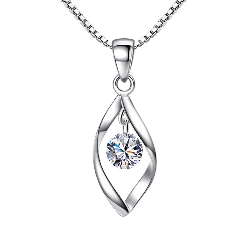 Wholesale Custom OEM&ODM Jewelry Women's Fashion New Necklace Jewelry Crystal Zircon Retro Simple Pendant Necklace