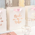 Bride Tribe Bridesmaid Gift Bags Team Bride Bags for Bachelorette Party Hen Party Favors Wedding Decorations Paper White/Pink