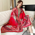 Autumn Winter New High-End Design Horse Totem Wholesale Scarf Soft Comfortable for Women's Fashion Warm & Versatile