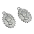Handmade Designs Jewelry Making Accessories Stainless Steel Queen Charm Pendant