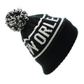 Custom Embroidery Beanies Cuffed Knitted Winter Hats Pom Pom Beanie