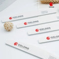 Customized Printed Colorful Logo Sandpaper Nail File 100/180 Grits White Nail File