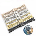 316L Stainless Steel Watch Band Bracelet 22mm Hollow Curved End Luxury Breathable Feature Compatible with Seiko SKX007 SKX009