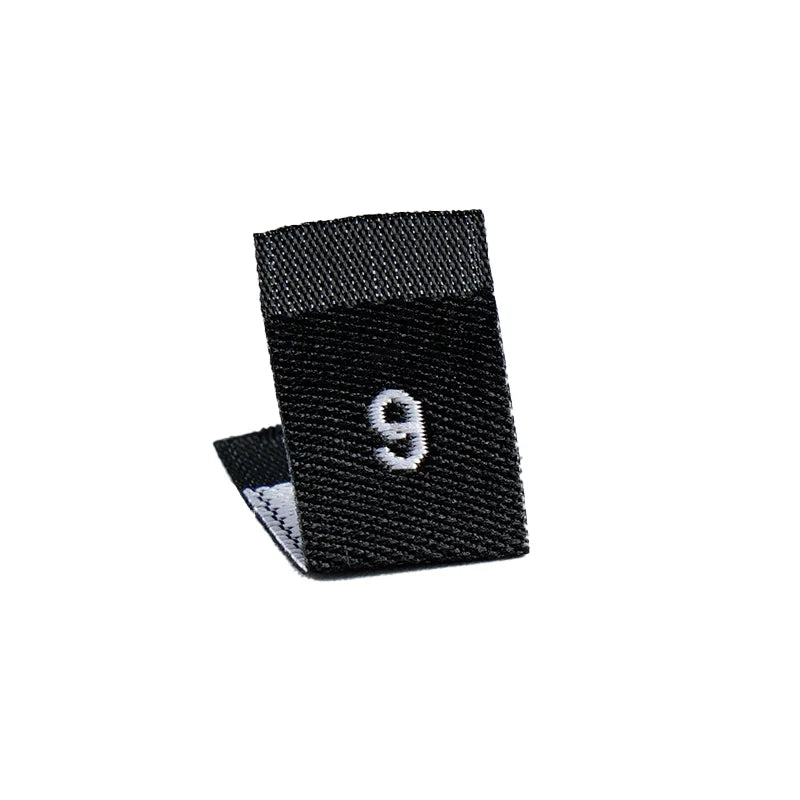 Quick Trade 0 1 2 3 4 5 6  Neck Label Clothing Label Center Folding Woven Clothing Fabric Size Clothing