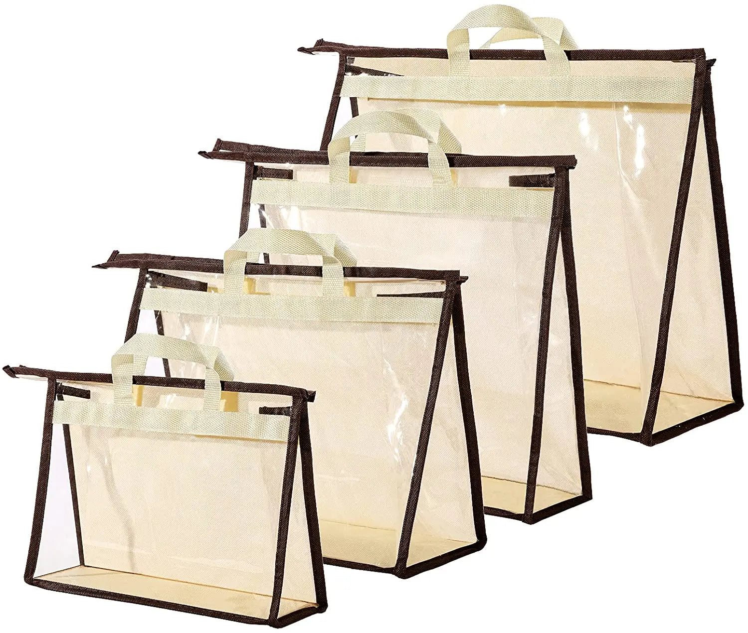 Handbag Dust Bags Clear Purse Storage Organizer for Closet Zipper Hanging Storage Bag